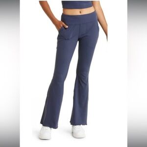 NWT Outdoor Voices Rib Flare Leg Pants in Dark Sky